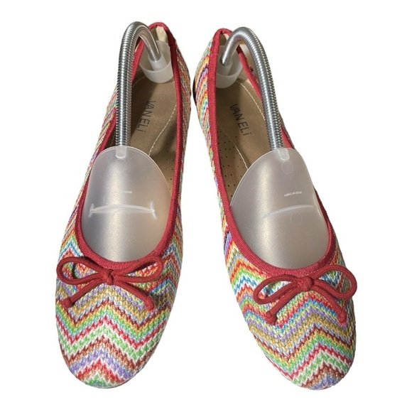 VANELI 8W woven rainbow zig zag flats/ Ballet Flats - Picture 4 of 11